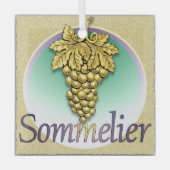 Symbole sommelier ornement en verre (Recto)