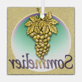 Symbole sommelier ornement en verre (Verso)