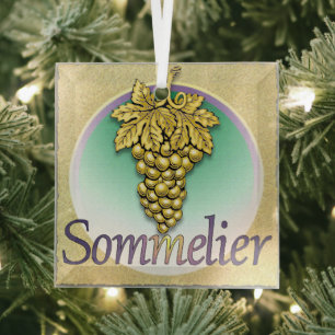 Symbole sommelier ornement en verre
