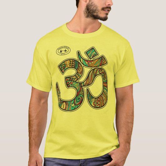 Symbole spirituel Om T-shirt Jaune (Devant)