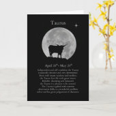 Symbole Taurus Zodiac Carte d'anniversaire (Fleur jaune)