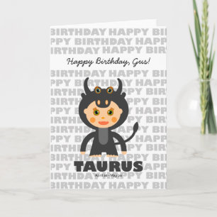 Symbole Taurus Zodiac Carte d'anniversaire