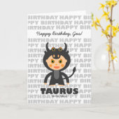 Symbole Taurus Zodiac Carte d'anniversaire (Fleur jaune)