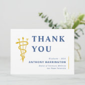 Symbole vétérinaire plat Carte de remerciements de (Debout devant)