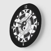SYMBOLE YIN ET Yang Asiatique Horloge murale (Angle)