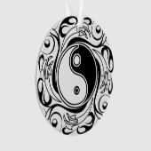 Symbole Yin et Yang Style tatouage noir et blanc (devant)