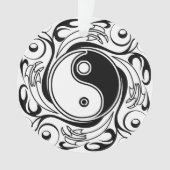 Symbole Yin et Yang Style tatouage noir et blanc (devant)