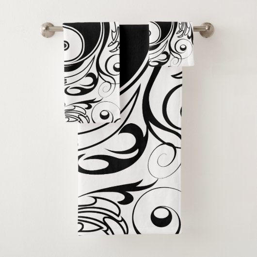 Symbole Yin et Yang Style tatouage noir et blanc (En situation)