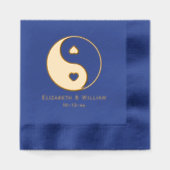 Symbole Yin Yang avec les Coeurs Amour Couple Mari (Recto)
