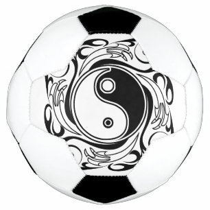 Symbole Yin & Yang Style de tatouage noir et blanc