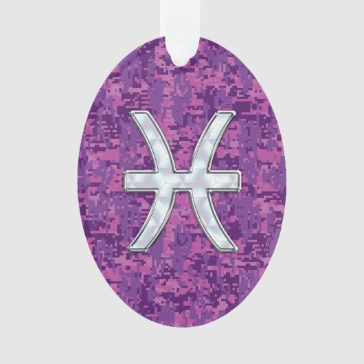 Symbole ziolique des Poissons sur Camo numérique r (devant)