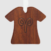 Symbole Zodiac Aries Brown en acajou (devant)