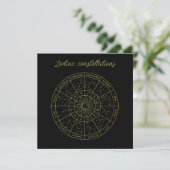 Symbole Zodiac horoscope constellations carte or (Debout devant)