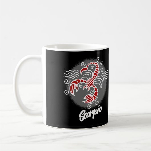 Symbole Zodiac Scorpio Mug café (Gauche)