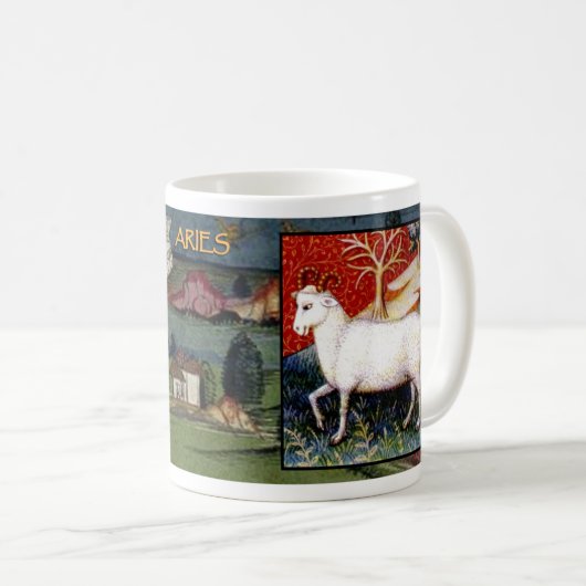 SYMBOLE Zodiaque Ancien Aries Astrologie Mug Navy  (Devant droit)