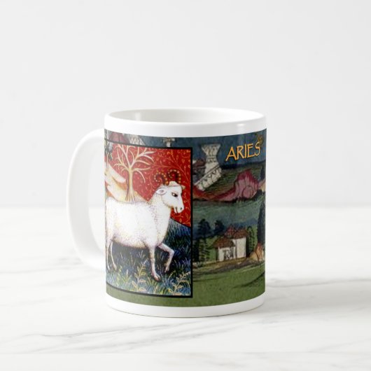 SYMBOLE Zodiaque Ancien Aries Astrologie Mug Navy  (Devant gauche)