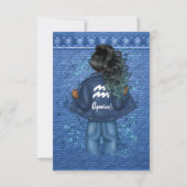 Symbole Zodiaque Aquarius Invitation de fête d'ann (Devant)