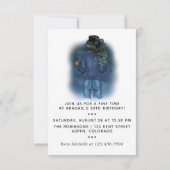 Symbole Zodiaque Aquarius Invitation de fête d'ann (Dos)