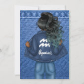 Symbole Zodiaque Aquarius Invitation de fête d'ann (Devant)