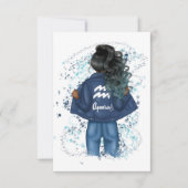 Symbole Zodiaque Aquarius Invitation de fête d'ann (Devant)