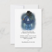 Symbole Zodiaque Aquarius Invitation de fête d'ann (Dos)