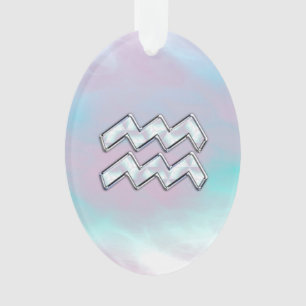 Symbole Zodiaque Aquarius sur la Mère du Décor P