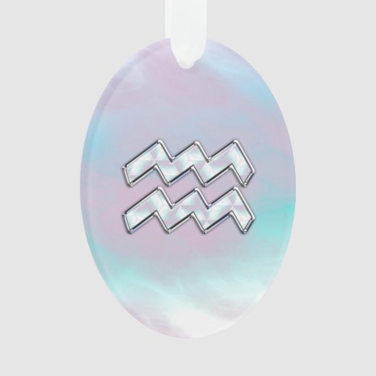 Symbole Zodiaque Aquarius sur la Mère du Décor Pea (devant)