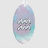 Symbole Zodiaque Aquarius sur la Mère du Décor Pea (devant)