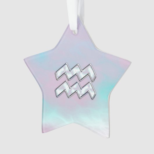 Symbole Zodiaque Aquarius sur la Mère du Décor Pea (devant)