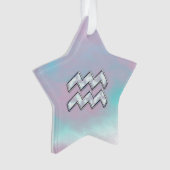 Symbole Zodiaque Aquarius sur la Mère du Décor Pea (devant)