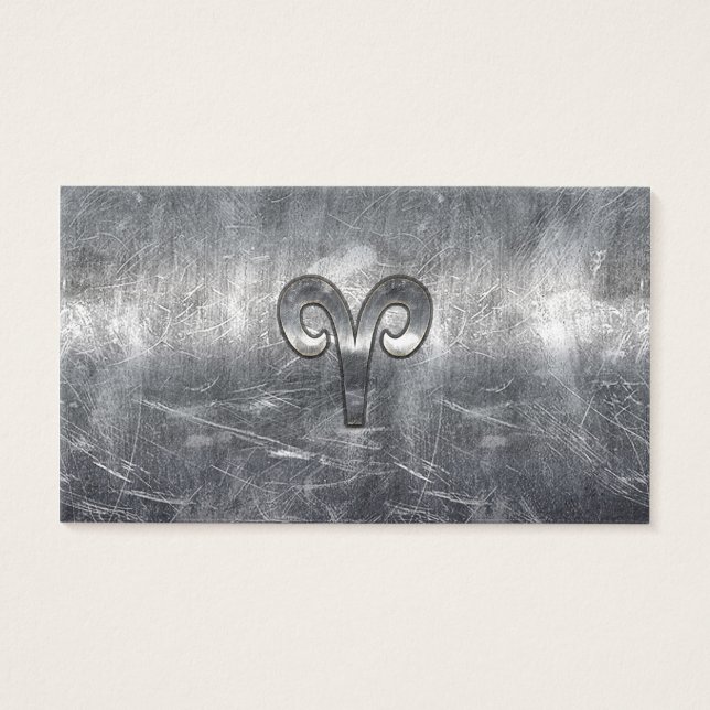 Symbole Zodiaque Aries en style Argent (Devant)