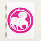 SYMBOLE Zodiaque Aries Grunge Ram Rose Astrologie (Devant)