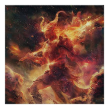 Symbole zodiaque Aries (Le Guerrier) Poster de la