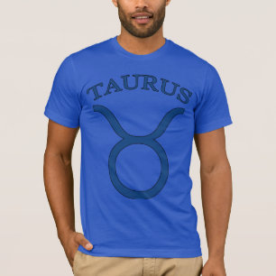 Symbole Zodiaque bleu de Taurus Mens T-shirt bleu