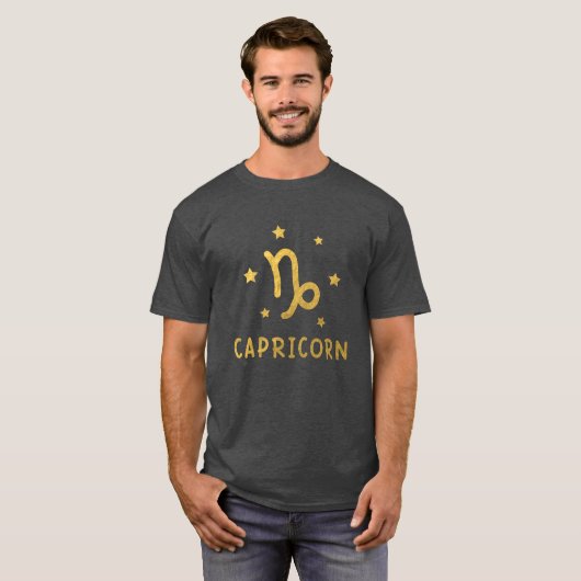 SYMBOLE Zodiaque Capricorne Astrologie T-shirt (Devant entier)