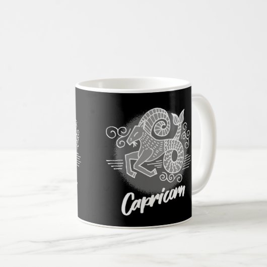 SYMBOLE Zodiaque Capricorne Mug café (Devant droit)