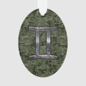 SYMBOLE Zodiaque Gemini sur Camo numérique vert (devant)
