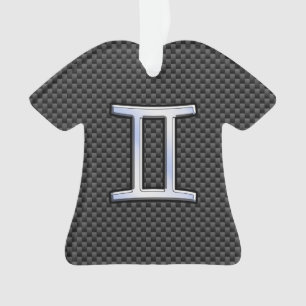 SYMBOLE Zodiaque Gemini Tissu Carbone au charbon d