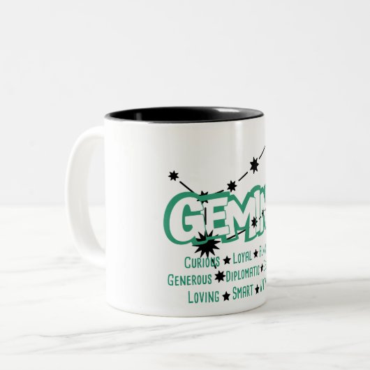 Symbole Zodiaque Gemini Traits Mug (Devant gauche)