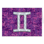 SYMBOLE Zodiaque Pearl Gemini sur Camouflage numér (Devant horizontal)