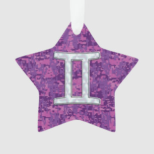 SYMBOLE Zodiaque Pearl Gemini sur Camouflage numér