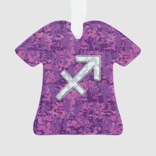 Symbole zodiaque Sagittarius sur Camo numérique Fu