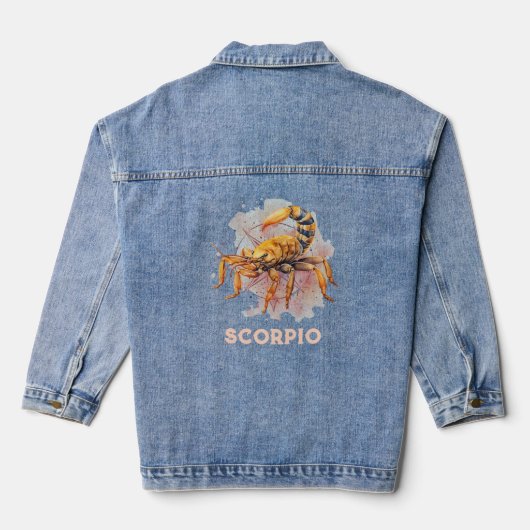 SYMBOLE Zodiaque Scorpio Veste Denim Femme (Verso)