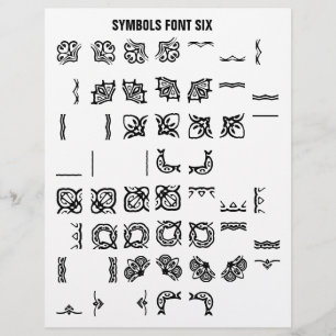 SYMBOLEN 6 - Zazzle Letterhoofd van de doopvont Briefhoofd
