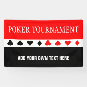 Symbolen eenvoudig - PLAYING CARDS ICONS + uw idee Spandoek