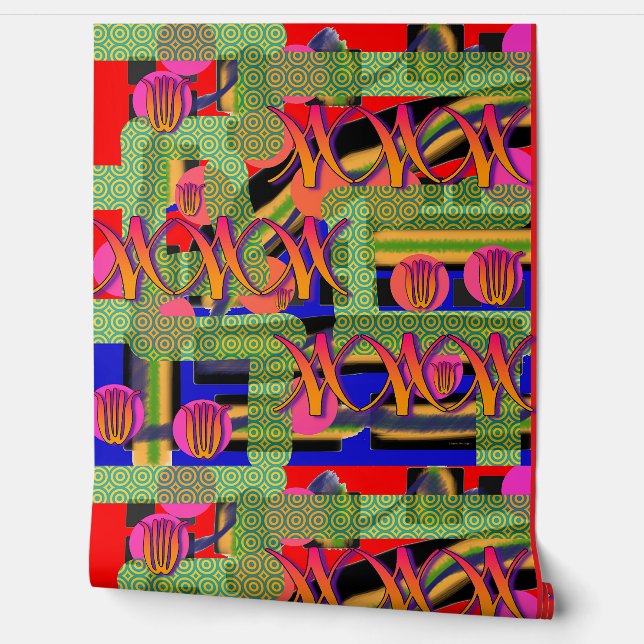 Symbolen En Flora Behang (Afrollen)