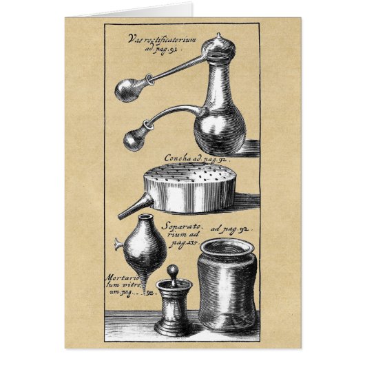 Symbolen en gereedschap van de Alchemy Note Card (Voorkant)