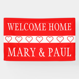 Symbolen - HEARTS RED + uw ideeën Spandoek