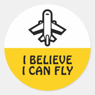 Symbolen - LUCHTVAARTJE / VLIEGTUIG + uw ideeën Ronde Sticker