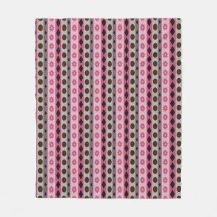 SYMBOLEN roze kleine afdruk Fleece Deken